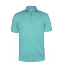 Monterey Club Men's Microfiber Tonal Pinstripe Texture, Solid Tailored Collar Short Sleeve Golf Polo Shirt #3637