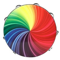 Greenadscape Kids Percussion Instruments Tambourine Hand Drum Children Musical Rhythm Development 1Pack 8.02X8.02X2.12in