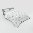 thumbnail image 3 of Ambesonne Cat Bedding Set 3 Pcs, Pattern of Kitten Eyes Whiskers, Twin XL, Indigo White, 3 of 3