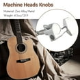 thumbnail image 3 of 6 Pieces Silver Acoustic Guitar Machine Heads Knobs Guitar String Tuning Peg Tuner(3 for Left + 3 for Right), 3 of 10