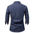 thumbnail image 3 of ZZHZGZ Fourth of July Mens Denim Shirt Retro Jeans Shirt Man Double Pocket Men Shirt Workwear Style Long Sleeved Shirt Man Fourth of July Long Sleeve Shirts for Men Xxl, 3 of 3