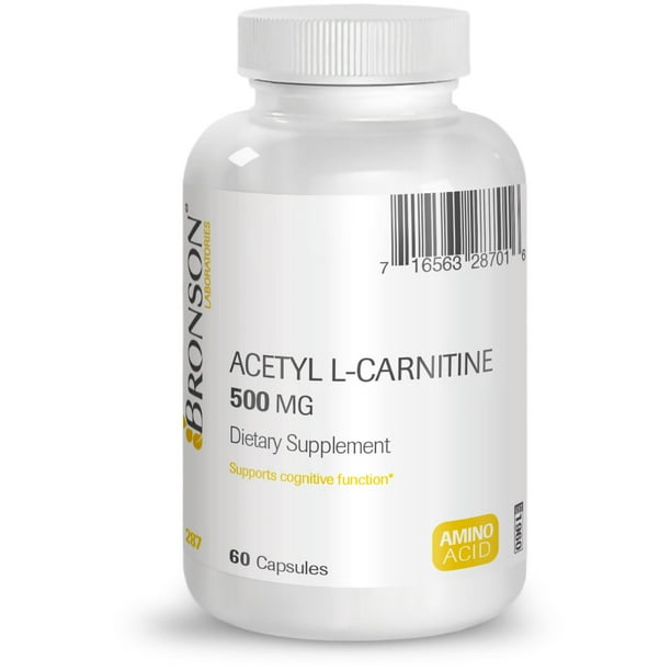 Bronson Acetyl LCarnitine 500 mg, 60 Capsules