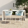 thumbnail image 6 of Jennifer Taylor Home Maiden 27" Set of 2 Patio Counter Stool, Sky Blue Sunproof Olefin, 6 of 8