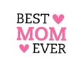 thumbnail image 2 of Best Mom Ever" Black T-Shirt for Women - Casual & Comfy with Heart Accents, Round Neck, Short Sleeve, Ideal for Spring/Summer/Fall, Machine Washable, 2 of 6