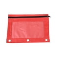 thumbnail image 6 of Pencil Pouch for 3 Ring Binder Pencil Bags with Zipper Pencil Case for Binder Large Pencil Case Pouch 3 Ring with Clear Mesh Window Double Pockets Office Supplies Assorted Color, 6 of 9