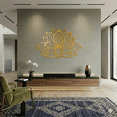 thumbnail image 4 of 3D Lotus Flower Mandala Metal Wall Art - Gold, 4 of 10