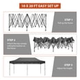thumbnail image 4 of TROPOW 10x20 Heavy Duty Pop up Canopy Tent with 6 Sidewalls, Commercial Instant Canopies Tents for Parties Gazebos with Roller Bag, All Season Wind & Waterproof UPF50+,Thickened Hexagonal Frame, 4 of 7