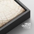 thumbnail image 2 of IDEA4WALL Framed Canvas Wall Art Minimal Brown White Forest Tree Wood Rings Retro Art Rustic Duotone Nature Wilderness Abstract Print Relax/Calm for Living Room, Bedroom, Office - Black 16"x24", 2 of 5