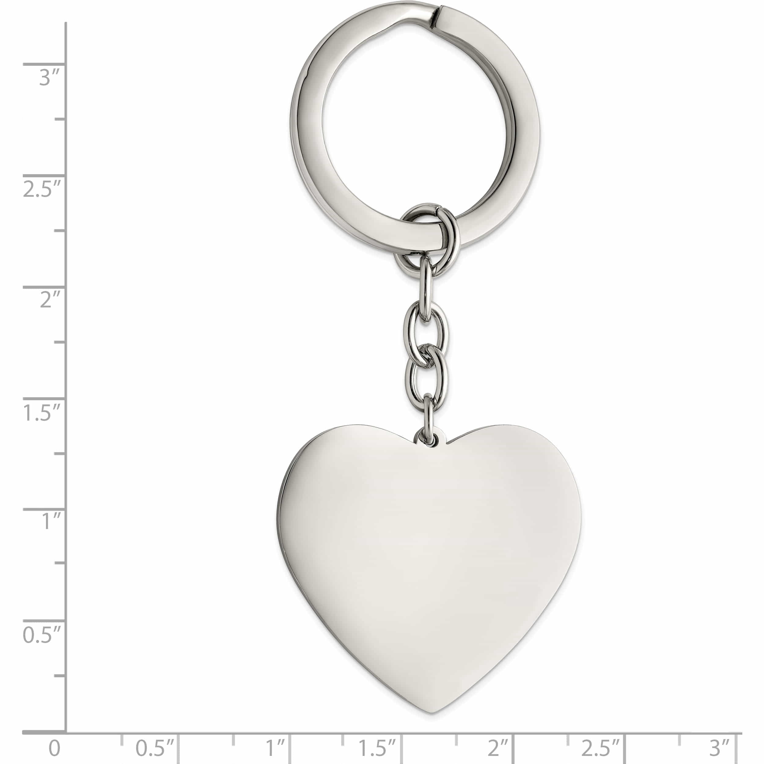 Stainless Steel Polished Heart Key Ring Made In China -Jewelry By Sweet Pea