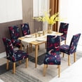 thumbnail image 3 of Chair Covers, Dining Room Chair Covers Stretch Chair Covers for Dining Room 6 Pack,Dining Chair Covers Dining Chair slipcovers for Dining Room,Kitchen,Hotel,Ceremony, 3 of 6