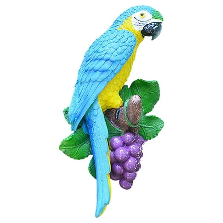

Clearance Sale Rongxk Household Hooks 1X Ornament Hooks Parrot Hook Home Decoration Gardening Landscape Sculpture Resin Crafts