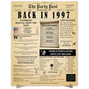 The Party Post 25th Birthday Party Decorations 11x14 in Unframed Poster Born in 1997