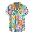 thumbnail image 1 of Mens Button Down Shirts Funny Printed Hawaiian Beach Tops Novelty Ugly Gag Birthday Gift, 1 of 2