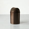 Umbra 2.5 gal Mezzo Plastic Swing Top Lid Bathroom Trash Can, Bronze