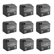 BatteryGuy Ritar RT12260 replacement 12V 26Ah battery - BatteryGuy brand equivalent (qty of 9)