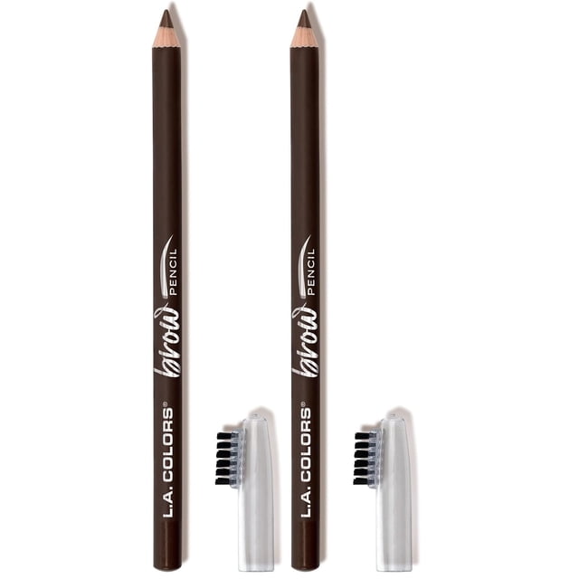 Lápiz para cejas L.A. COLORS On Point Chestnut CBP394 (paquete de 2)