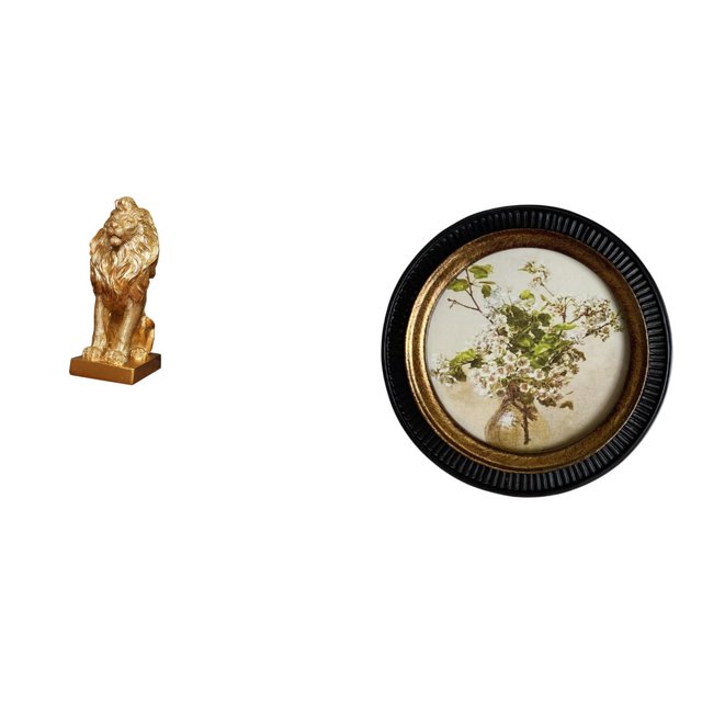 Figura De León Majestuoso En Relieve De Resina, Adorno Decorativo Antiguo De Mesa, Marco De Exhibición De Fotos Para Colgar En La Pared, Para Decoración Del Hogar