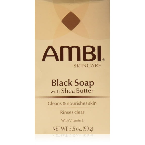 Ambi Skincare Black Soap with Shea Butter, 3.5 Oz (Pack of 2) C35