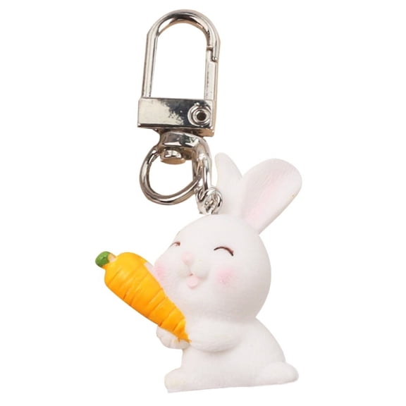 Cute Bunny keychain Cute Cartoon Rabbit Keychains Accessories,Backpack Charms Pendant Car Handbag Keyring for Women Men