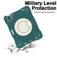 thumbnail image 4 of ELEHOLD Military Grade Shockproof Case For iPad Pro 11 2022/2021/2020/2018, Heavy Duty Protection Ring Stand Cover, Adjustable Angel, Detachable Shoulder Strap, Pencil Holder, Dark Green, 4 of 10
