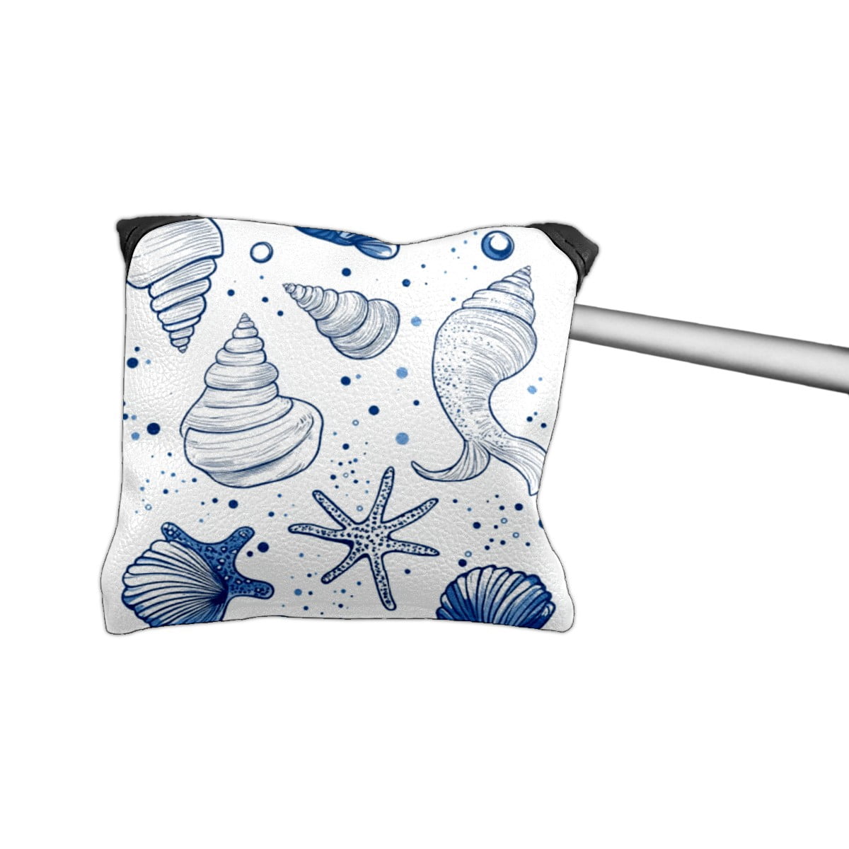 Golf Mallet Putter Cover Premium Leather Golf Putter Head Cover with Magnetic Closure Golf Cover for Men and Women Cute Cartoon Marine Life