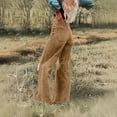 thumbnail image 4 of Y2k Frayed Raw Hem Ripped Distressed Jean Ankle Denim Pants with Pockets High Waisted Straight Leg Jeans Travel Cropped Pants Cowgirl Outfits Trendy Stretchy Baggy Jean Boyfriend Jeans for Women, 4 of 5