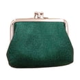 thumbnail image 5 of Vintage Glitter Mini Coin Purse,Portable Kiss Lock Closure Change Pouch,Double-layer Coin Wallet for Cards,Jewelry,Cash,Keys, 5 of 8
