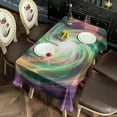 thumbnail image 2 of Colorful Spiral Pattern Rectangle Tablecloth 60"x120",Waterproof Polyester Rectangle Table Cloth, Wipeable Spillproof Polyester Tablecloth for Dining, Camping, Indoor and Outdoor, 2 of 6