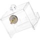 thumbnail image 1 of Comedero para aves de corral transparente, comedero automático para pájaros pequeños, acrílico para palomas., 1 of 6