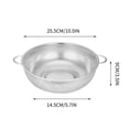 thumbnail image 2 of LACKUST 304 Stainless Steel Fine Mesh Colander - Micro Perforated Strainer for Washing Rice, Vegetables & Pasta, Small Hole Draining Basket, 2 of 2