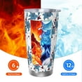 thumbnail image 6 of Bingfone Lilies Flowers for 20 Oz Stainless Steel Travel Mug Double Wall Water Coffee Cup for Home,Office, Outdoor Works Great for Ice Drinks and Hot Beverage-Straw Three-piece Set, 6 of 8