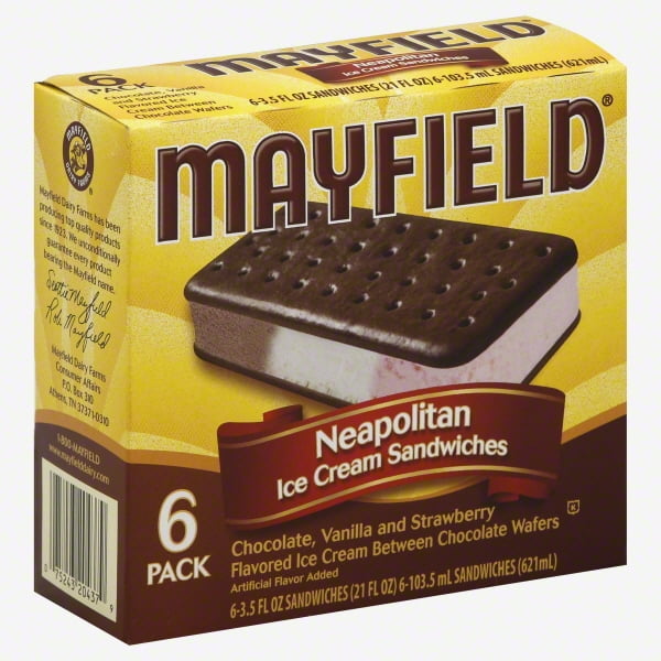 Dean Foods Mayfield Ice Cream Sandwiches 6 Ea Walmart Com Walmart Com