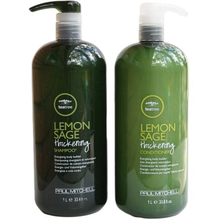 mitchell paul sage lemon tea tree conditioner shampoo liter duo combo walmart