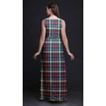 thumbnail image 3 of Bimba Check Women Round Neck Printed Evening PartyÂ&nbsp;DressÂ&nbsp;Sleeveless Gown-X-Large, 3 of 5