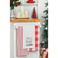 thumbnail image 3 of 27" x 18" Christmas Holiday "Joy To The World" Sentiment Cotton Waffle Weave Kitchen Dish Towel Towel, 3 of 4
