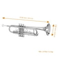 thumbnail image 2 of Glarry Brass Bb Trumpet Kit with Case Accessories and More Silver, 2 of 9