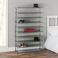 thumbnail image 3 of Home Basics 50 Pair Non-Woven Multi-Purpose Stackable Free-Standing Shoe Rack, Grey (2 Pack), 3 of 7