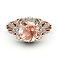 thumbnail image 2 of Peach Pink Sapphire Engagement Ring, 2 of 4