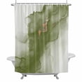 thumbnail image 2 of Marble Texture Shower Curtain for Bathroom Decor, Abstract Sage Green Gradient Art Waterproof Fabric Shower Curtain, 36"x72" Set with 12 Hooks, 2 of 9