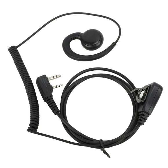 Auricador de oídos de alambre único, diseño de clip de sonido transparente k auricular de radio de radio 2 vías micrófonos empotrados portátiles Actorado con empuje para