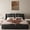 black, variant on Queen Size PU Leather Upholstered Platform Bed Frame,Modern Bed Frame with Wingback Head Board and Wavy Footboard, No Spring Box Needed,Black