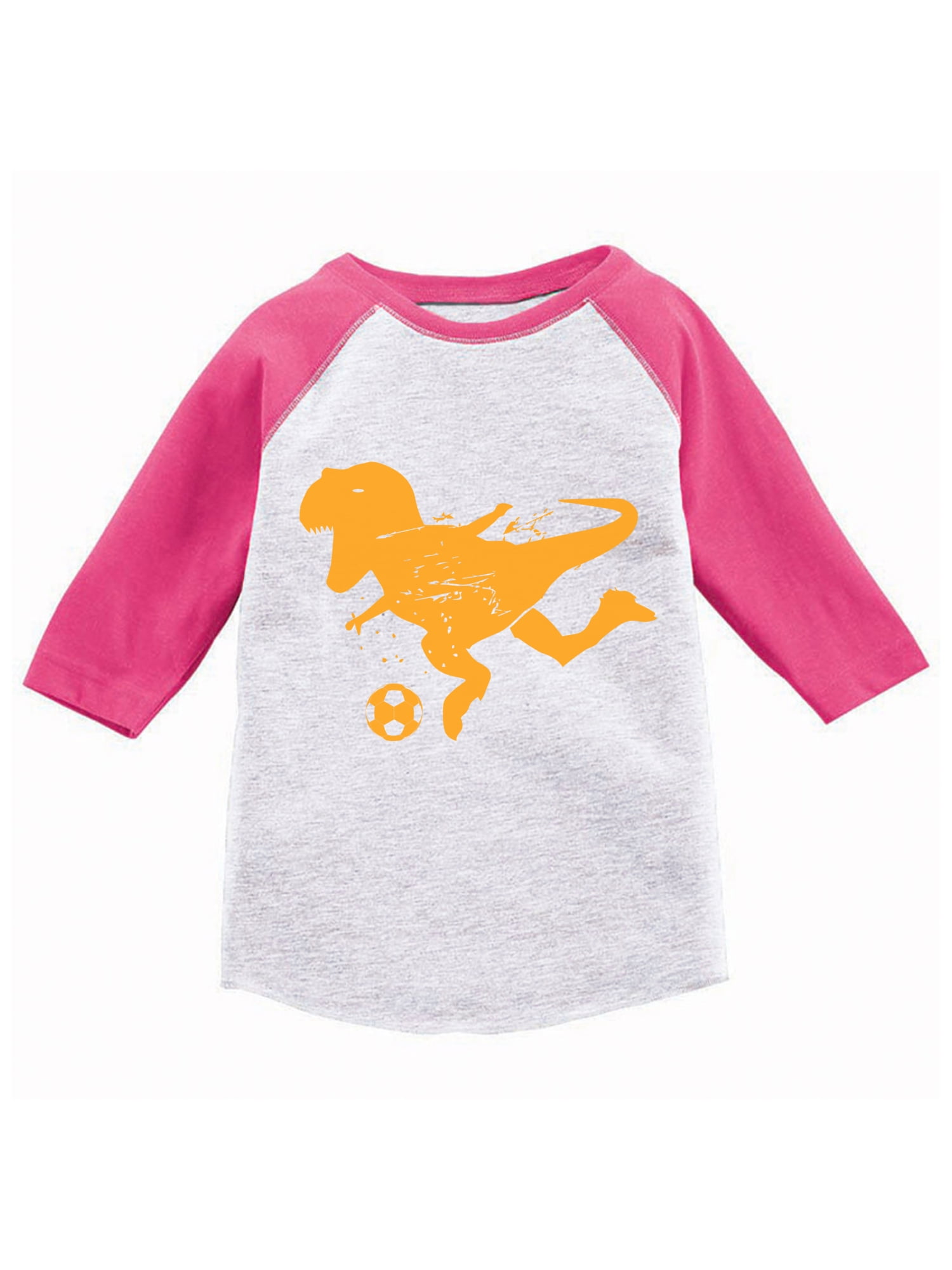 Soccer Dinosaur Toddler Raglan Kids Soccer Shirt Dinosaur Soccer Jersey Shirt