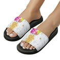 thumbnail image 5 of GZHJMY Stylish Slides for Women Men, Coloured Pineapple Marble Soft Flexible Slip-on Sandals Slippers, 5 of 7