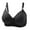 Black, variant on Smooth Gathered Bra With No Or Steel Ring Three Buckle Side Collection And Auxiliary Underwear
