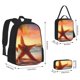 thumbnail image 2 of Easygdp Starfish Sunset Sea Beach Mochila para Niños y Niñas con Set de Caja de Almuerzo y Estuche para Lápices 3 en 1, Mochila Escolar Estampada para Adolescentes, 2 of 7