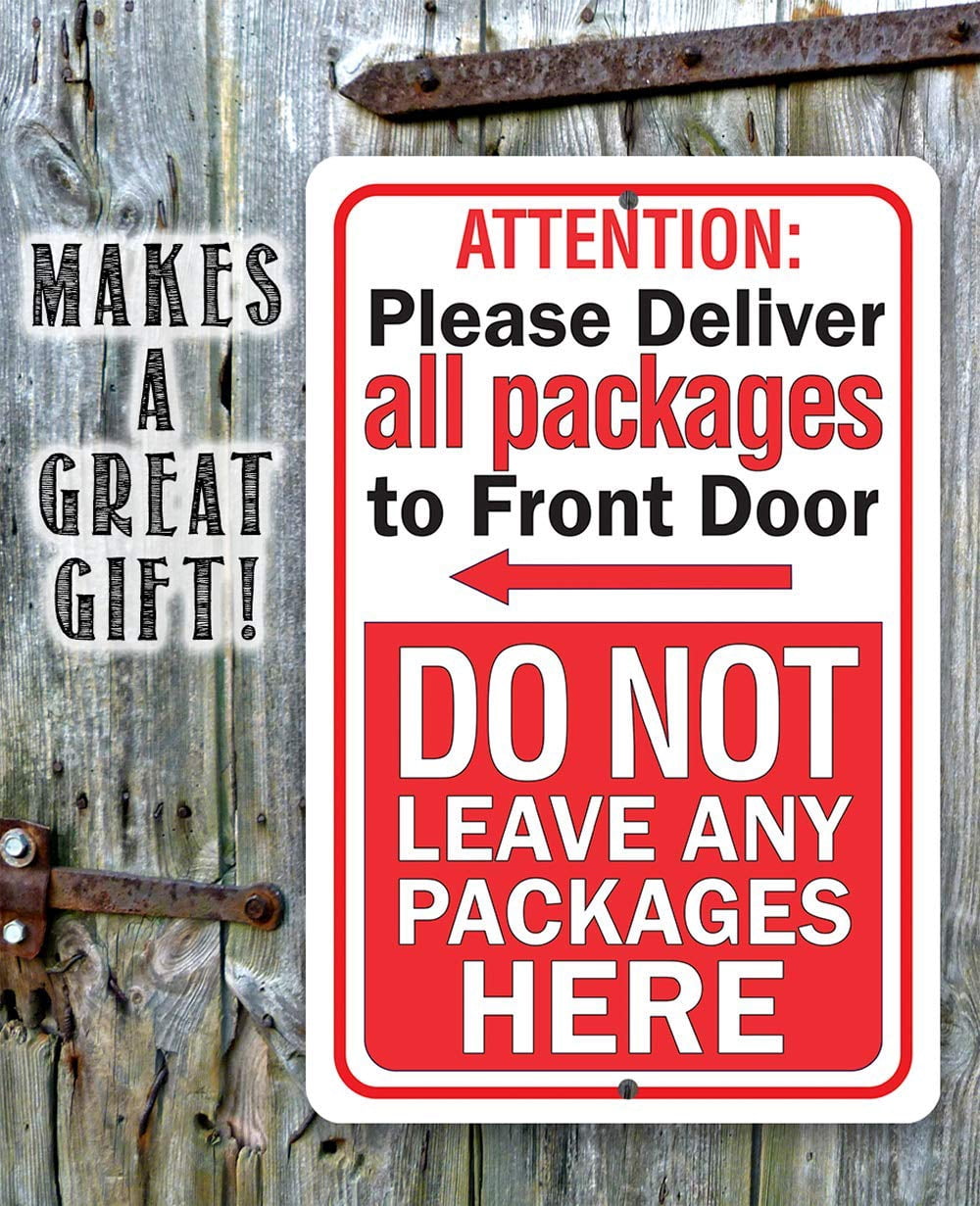 Lieferhinweis-Schild 'Bitte Alle Pakete In Die Veranda Legen' - 21,6 X 25,4 Cm, Wetterfest, Für Amazon, DHL, UPS, Hermes