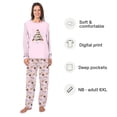 thumbnail image 2 of Cat Christmas Tree Matching Family Pajamas With Dog, Pink Kitty Holiday PJs, Cat Lover Christmas Pajama Set, Plus Sizes, 2 of 7