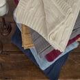 thumbnail image 2 of Charcoal Cable Knit 50" x 60" Throw Blanket, 2 of 4
