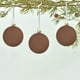 thumbnail image 4 of Bolas de adornos navideños de terciopelo flocada de 6 piezas - Decoración colgante de plástico marrón de 2,4 pulgadas para árbol, corona y guirnalda, 4 of 7