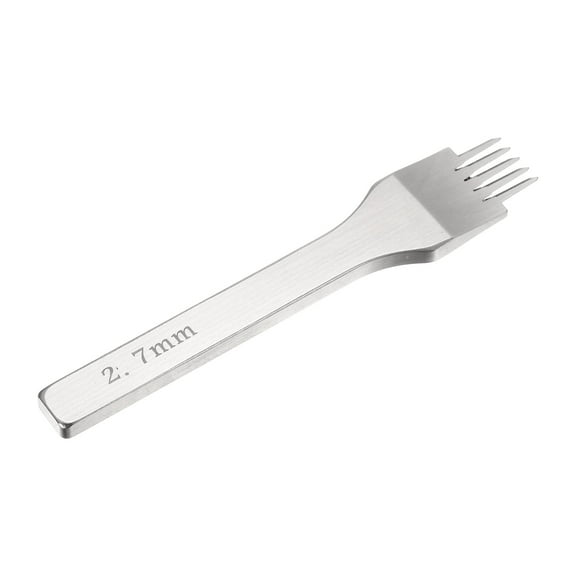 2.7mm 5 Prong Leather Hole Stitching Punch Tool for Hand Sewing, White